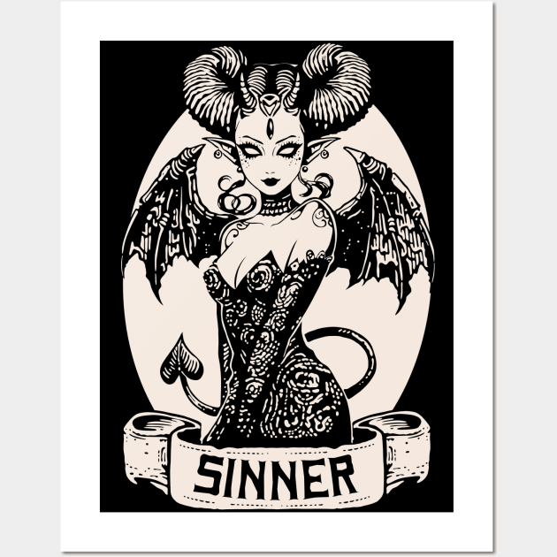 Succubus - Sinner Wall Art by Daaiana